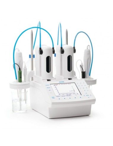 Titrator potencjometryczny z pojedynczą pompą i jedną wejściową płytą analogową.