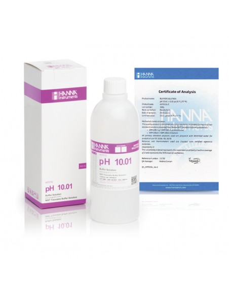 Roztwór buforowy pH 10.01 z certyfikatem, 500 ml