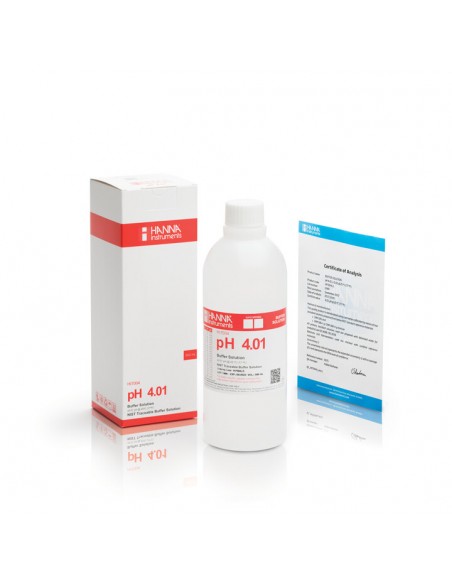 Roztwór buforowy pH 4.01 z certyfikatem, 500 ml Roztwór buforowy pH 4.01 z certyfikatem, 500 ml