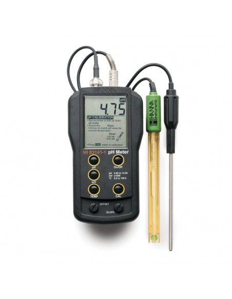 Miernik pH/ORP/°C z elektrodą BNC i sondą temp. Miernik pH/ORP/°C z elektrodą BNC i sondą temp.