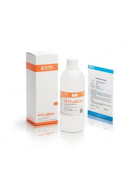 Roztwór kalibracyjny 1413 µS/cm z certyfikatem, 500 ml