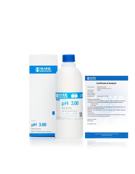 Roztwór pH 3.00 z certyfikatem, 500 ml Roztwór pH 3.00 z certyfikatem, 500 ml