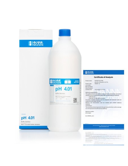 Roztwór techniczny pH 4.01 z certyfikatem, 500 ml Roztwór techniczny pH 4.01 z certyfikatem, 500 ml