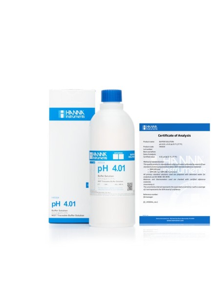 Roztwór techniczny pH 4.01 z certyfikatem, 1L Roztwór techniczny pH 4.01 z certyfikatem, 1L