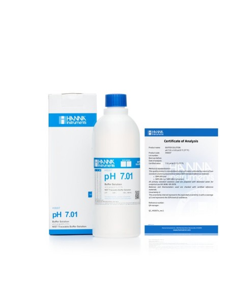 Roztwór techniczny pH 7.01 z certyfikatem, 500 ml Roztwór techniczny pH 7.01 z certyfikatem, 500 ml