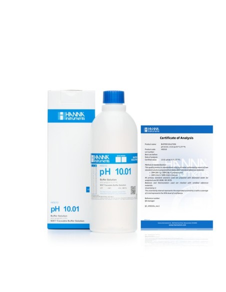 Roztwór techniczny pH 10.01 z certyfikatem, 500 ml