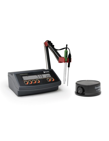 Zestaw miernik laboratoryjny pH HI2210 i mieszadło