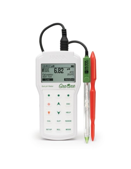Profesjonalny przenośny miernik pH gleby - GroLine HI98168
