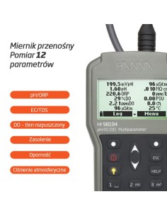 Wieloparametrowy miernik pH/mV/ORP/EC/TDS//Zasolenie/Tlen/Temp. 2